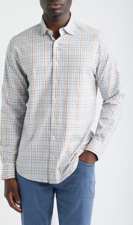 Johnnie-O Suave Plaid Button-Down Shirt in White at Nordstrom, Size Xx-Large