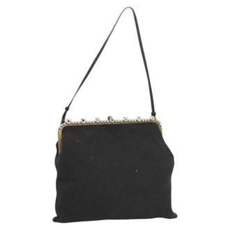 Miu Miu Pre-owned Cotton shoulder-bags - Dames - Pre-owned - Zwart - Maat: ONE Size Katoen