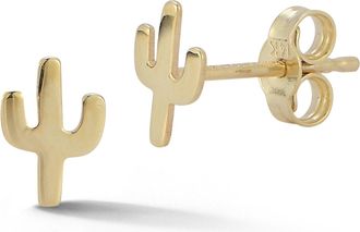 Ember Fine Jewelry 14K Gold Cactus Studs