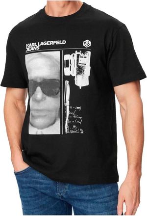Karl Lagerfeld Hombre, Camisetas, Negro, Talla: M