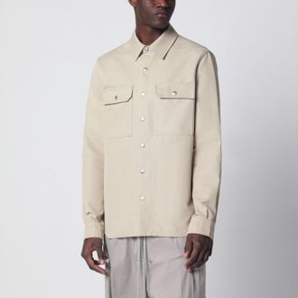 Rick Owens Sand-colored cotton-blend shirt