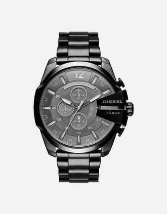 Diesel Mens Diesel DZ4355 Mega Chief Chronograph Black Dial Mens Watch - Grey