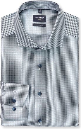 Olymp overhemd luxor modern fit blauw katoen