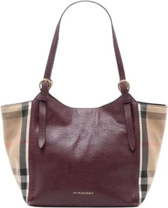 Burberry Pre-owned Canterbury Tote - Dames - Vintage Schoudertas - Rood - ONE Size - Leer - Vintage