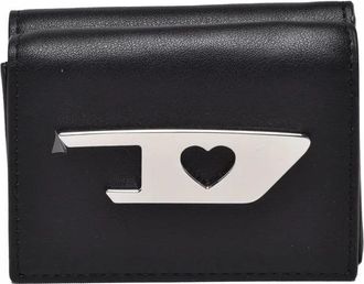 Diesel Black Polyurethane Folded Wallet
