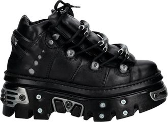 New Rock M-Wall 106-S35 Sneaker - Dames - Veterlaarzen - Zwart - 41 EU - Leer - Schoenen