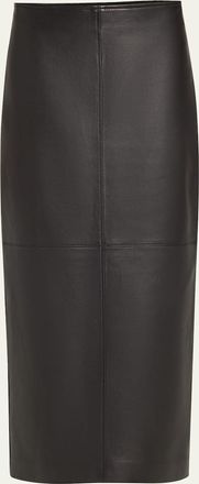 A.L.C. Marta Straight Leather Maxi Skirt