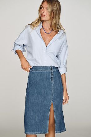 Pilcro Slim Denim Midi Skirt