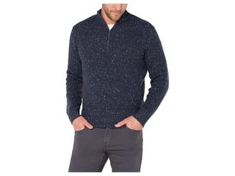 Liverpool L.A. Donegal Rib 1/4 Zip Sweater Mens Clothing Indigo Blue : 2XL, Acrylic/Polyester/Wool