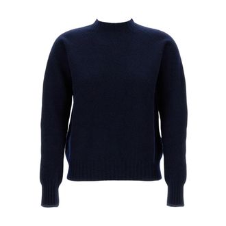 Drumohr Ronde hals gebreid - Dames - Ronde hals truien - Blauw - S - Wol - Truien & Vesten