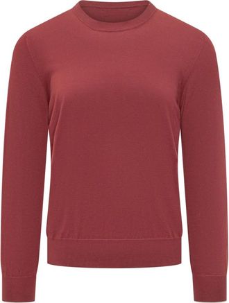 Brunello Cucinelli Trui met ronde hals - Heren - Sweatshirts - Rood - XL - Katoen - Hoodies & sweatvesten
