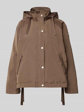 Cinque Jacke mit Kapuze Modell CICATA in Dunkelbraun, Gr&ouml;&szlig;e 34