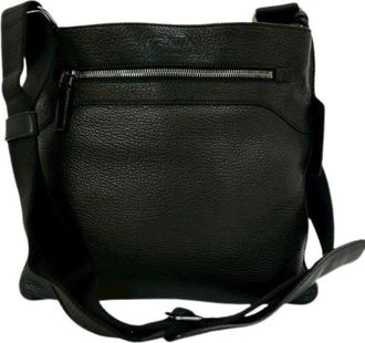 Prada Pre-owned Cross Body Bags, female, Black, Size: ONE SIZE Pre-owned Leather Cross Body Bag