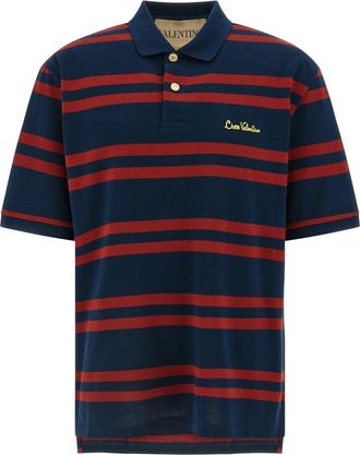 Valentino Garavani Chez Valentino Piqu&eacute; Polo Shirt - Heren - Polos - Veelkleurig - L - Katoen - Tops