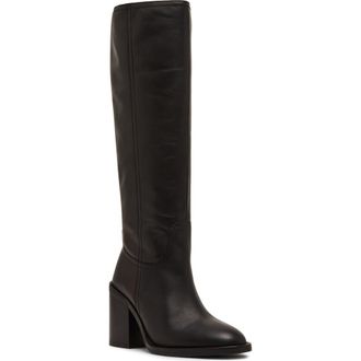Blondo Penly Waterproof Knee High Boot in Black Leather at Nordstrom Rack, Size 8.5