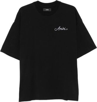 Amiri Logo-embroidered Bandana-print T-shirt