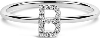 House of Brilliance 10K Gold Diamond Accent Initial A-Z Ring