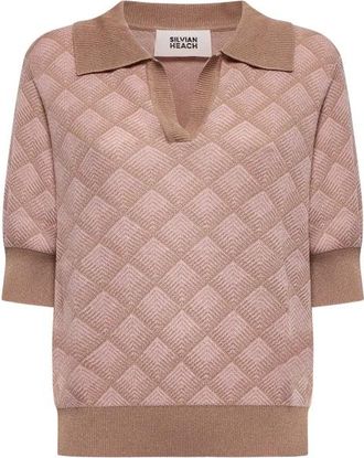 Silvian Heach Gebreide trui met polokraag - Dames - V-hals truien - Veelkleurig - L - Nylon - Truien & Vesten