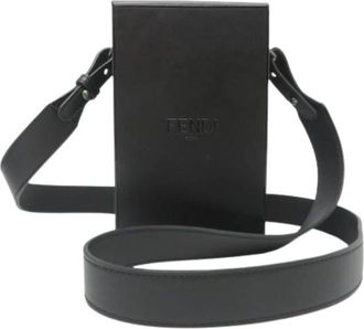 Fendi Pre-owned Vintage Crossbody Bag - Dames - Vintage Schoudertas - Zwart - ONE Size - Leer - Vintage