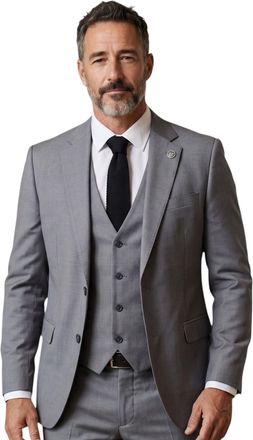TruClothing Heren grijs Mens 3-delig formeel klassiek zakelijk werkpak - IM30