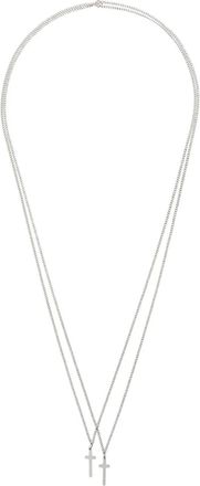 Dsquared2 double cross necklace - Effetto metallizzato