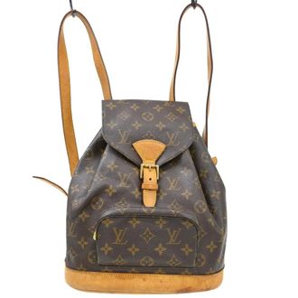 Louis Vuitton Vintage Montsouris Monogram Canvas Brown Canvas Backpack Bag (Pre-Owned)