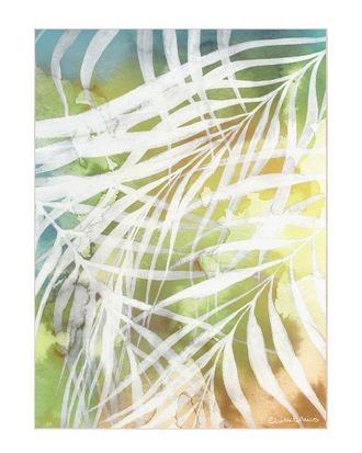 Empire Art Direct Palma Di Luce Ii Washable Leaf Art Area Rug