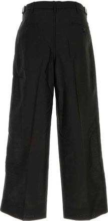 Christophe Lemaire Wool-Viscosa-Mohair Trousers - Black