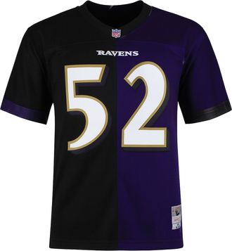 Mitchell & Ness Mens NFL Baltimore Ravens 52 R.Lewis Split Legacy Jersey - Black - Size X-Large
