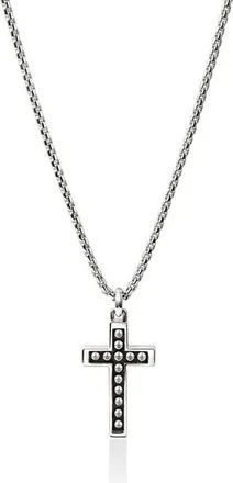 John Hardy Nailhead Cross Pendant Necklace in Silver at Nordstrom, Size 22