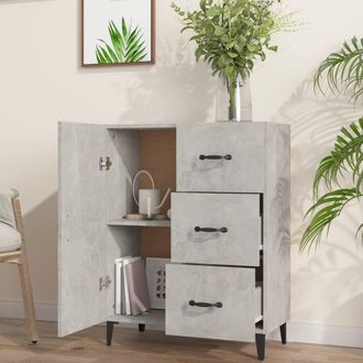 Berkfield Home Sideboard Concrete Grey 69.5x34x90 cm Engineered Wood