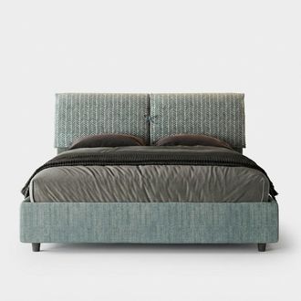 Itamoby Cama Doble En Tejido Container 160x190 Mados Giada Aragona - Verde Oscuro
