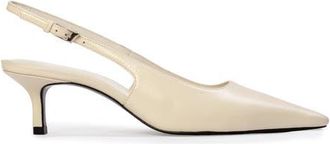 Black Suede Studio Lainey 50 Leather Pump in Coconut Leather at Nordstrom, Size 36 Eu