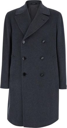 Tagliatore Dark Grey Notched Lapel Coat