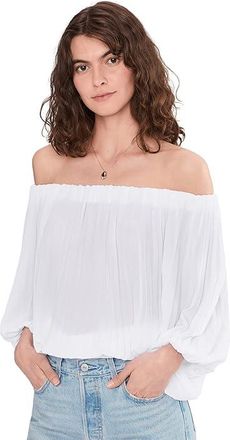 Vince Camuto The Shoulder Pleated Blouse Womens Clothing Ultra White : SM, Polyester