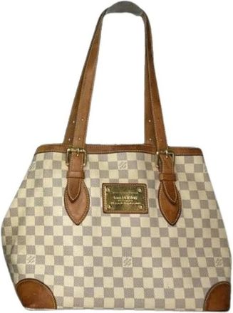 Louis Vuitton Pre-owned Vintage Leren Tote Bag - Dames - Vintage Shopper - Wit - ONE Size - Leer - Vintage