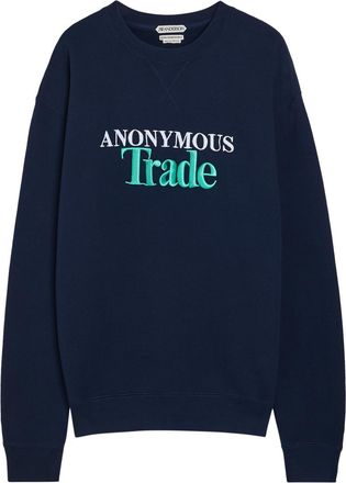 J.W.Anderson Embroidered Cotton Sweatshirt - Navy - XL