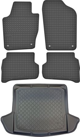 OEM Juego De Alfombrillas De Goma Para Coche Y Maletero Para Seat Ibiza Iv St Kombi (febrero De 2010 A Julio De 2016)