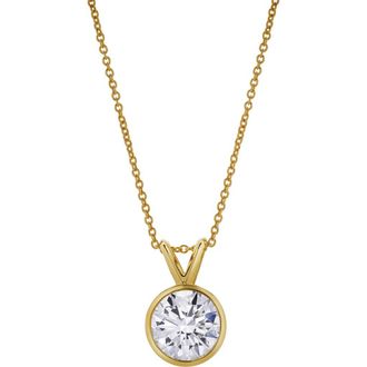 LuvMyJewelry Astral 14K Gold Round Lab Grown Diamond Pendant - 1 Ct in 14K Yellow Gold at Nordstrom