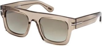 Tom Ford Fausto Zonnebril - Heren - Zonnebrillen - Bruin - 53 MM - Accessoires