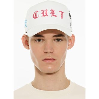 Cult of Individuality Embroidered Logo Trucker Hat in Winter White at Nordstrom