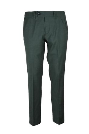 Emanuel Ungaro Classic Wool Stretch Trousers - Forest Green