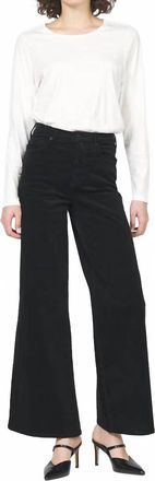 Dear John Denim Fiona Wide Leg Corduroy Pant In Black