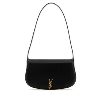 Saint Laurent Black Leather Demi Lune Shoulder Bag