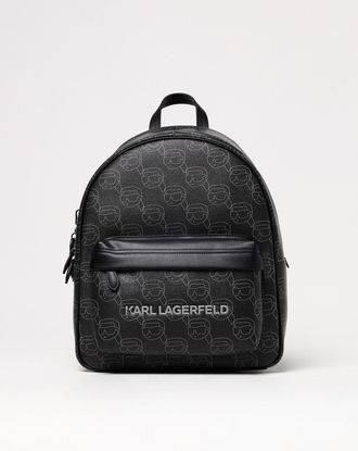 Karl Lagerfeld Zaino Karl Lagerfeld in pelle sintetica a grana con logo all over