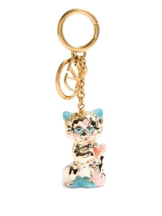 Valentino Garavani Le Chat De La Maison keyring - Gold