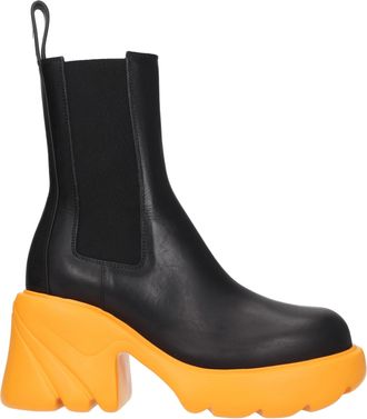 Bottega Veneta Stivaletti Donna Pelle Nero/Mandarino