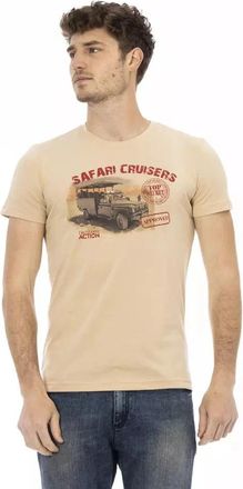 Trussardi Action T-Shirt - Heren - T-shirts - Beige - 2XL - Katoen - Tops