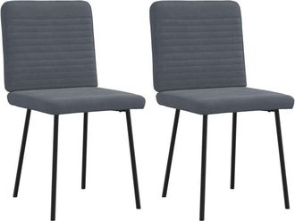 vidaXL Vidaxl - Sillas de comedor 2 unidades terciopelo gris oscuro
