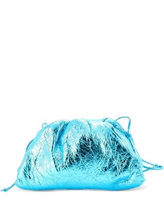 Bottega Veneta The Pouch Leather Mini crossbody bag - women - Calf Leather - One Size - Blue